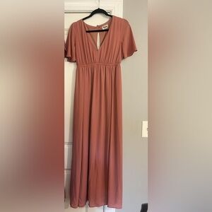 Show Me Your MuMu Mauve Maxi Dress
